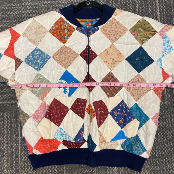 Vintage 80’s Handmade Quilted Bomber Jacket Rare! - Picture 8 of 9